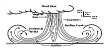 Microburst cross section