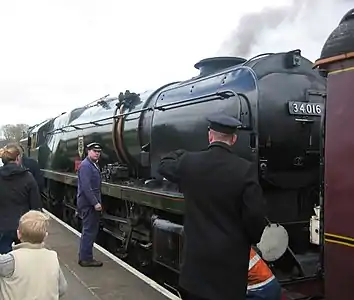 A train on the Watercress Line