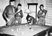 Pool table in cadet barracks dayroom