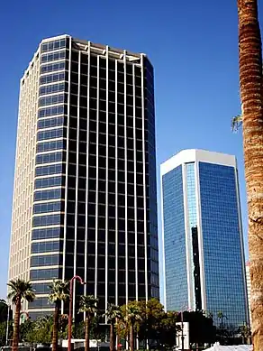 3300 N Central Ave and its similarly shaped neighbor Great American Tower (3300 N is on the right)