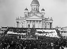 Image 1People gathered in the Senate Square for a demonstration against the February Manifesto in March 1899. (from History of Finland)