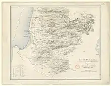 A detailed map of Galilee  from the 19th century