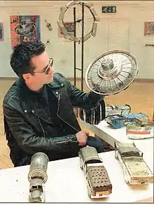 Mike Badger at Lost and Found Exhibition at the Liverpool Art School in 1997