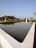 Pools and fountains in the park