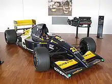 A Minardi M191 at the Lamborghini Museum.