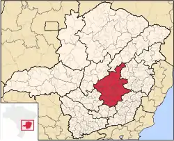 Location within Minas Gerais