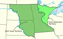 Image 15Map of Minnesota Territory(1849–1858) (from History of Minnesota)