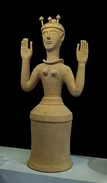 Terracotta Poppy goddess figurine, AMH