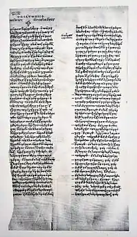 Oldest manuscript