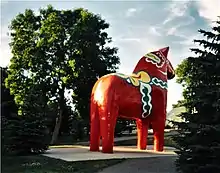 The Dalecarlian horse in Minot, North Dakota