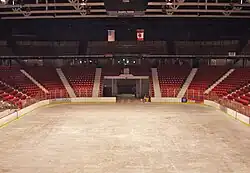 An ice arena empty at the time