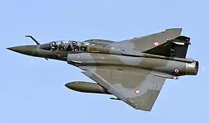 A Mirage 2000D fighter-bomber aircraft