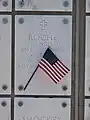 Columbarium urn crypt with American Flag