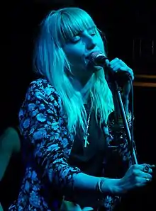 Barber-Way performing with White Lung in South by Southwest, 2013