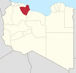 Map of the district of Misrata