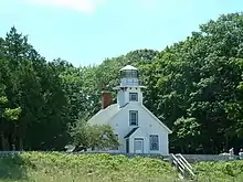 Old Mission Point Lighthouse at the northern end of M-37 on Old Mission Point