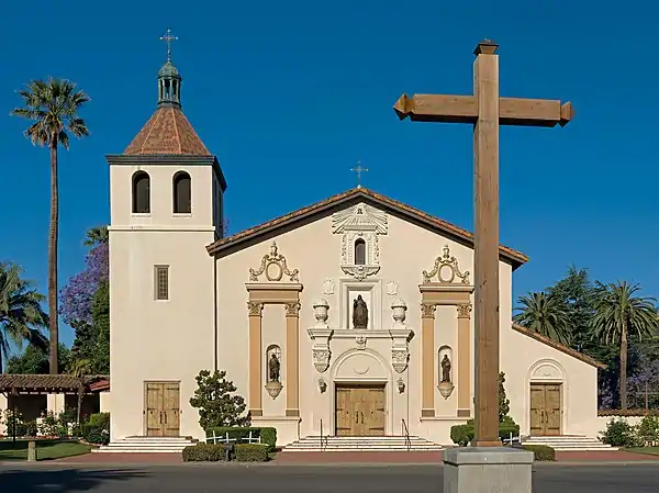 The Santa Clara University's Mission Church is at the heart of Santa Clara University's historic campus Santa Clara, California, US.