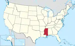 Location of Mississippi