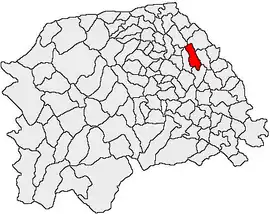 Location in Suceava County