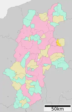 Location of Miyota in Nagano Prefecture