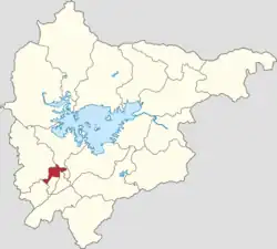 Location of Miyun Town within Miyun District