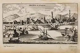 Image 55Dutch engraving of Mocha in 1692 (from History of coffee)