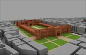 3D model of a reconstructed Bara Katra (Great Caravanserai of Dhaka) from the Mughal era