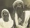 Mohammed Hassan with his wife while acting in the film "The Messenger".