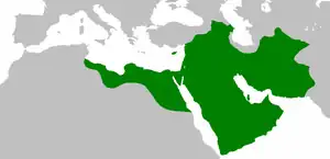 Image 13The Rashidun Caliphate reached its greatest extent under Caliph Uthman, c. 654 (from History of Saudi Arabia)