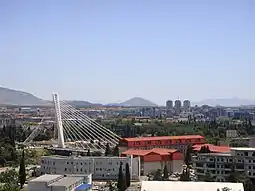 View of Millennium bridge and Podgorica