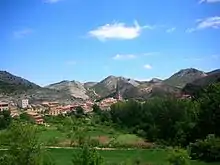 The arid Sierra de los Caballos range rises behind Molinos