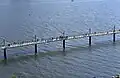 The pier in Płock, Poland. The view from the Tumskie Hill.