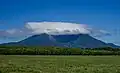 Mombacho with cloud cover photographed from the Pan-American Highway near El Calmito (Nicaragua).