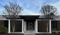 Front entrance to the Humanities Center at Monacan High School