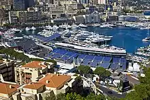 Image 45The Monaco harbour during the days of the 2016 Monaco Grand Prix (from Outline of Monaco)