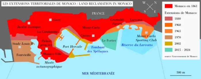 Image 30Land reclamation in Monaco since 1861 (from Monaco)