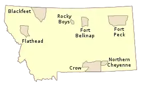 Image 45General locations of Indian reservations in Montana (from Montana)