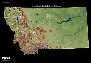 Image 52Relief map of Montana (from Montana)