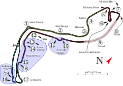 Layout of the Circuit de Monte Carlo, Monaco