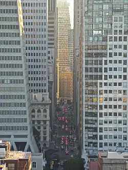 Looking south down Montgomery Street from Telegraph Hill in 2013