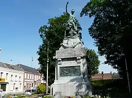 The war memorial in Caudry