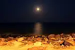 Moon rise at Promenade beach