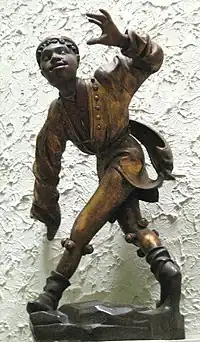 Moriskentänzer, one of 16 (now 10) Moresca Dancers by Erasmus Grasser, Munich Stadtmuseum, 1480.