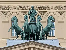 A quadriga sculpted by Peter Clodt von Jürgensburg at Bolshoi Theater