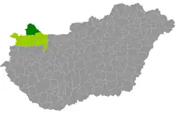 Mosonmagyaróvár District within Hungary and Győr-Moson-Sopron County.