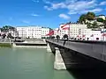 "Staatsbrücke" bridge over Salzach in Salzburg