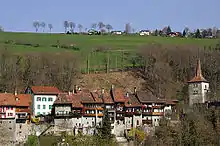 Castle tower and upper city