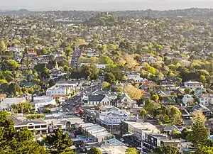 Mount Eden village seen from Maungawhau / Mount Eden