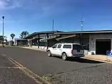 Mount Hotham Airport Terminal as viewed from the apron in 2016.