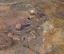 Satellite image of Newman, to the East of Mount Whaleback mine, on 2 October 2017.